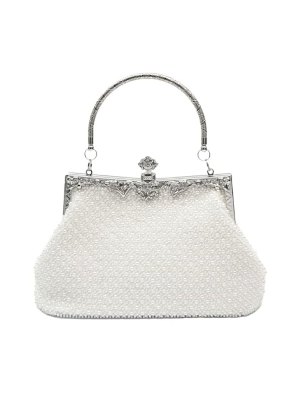 1920s Vintage Beaded Evening Clutch with Chain Strap for Weddings